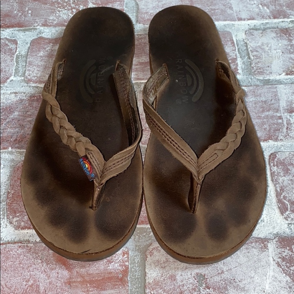 Rainbow flirty braids sandals